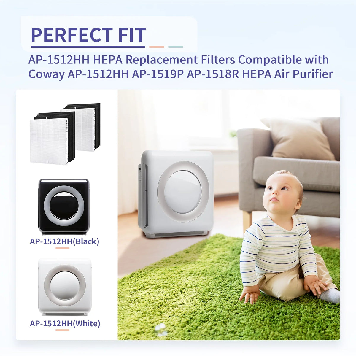 200M Carbon Compatible Coway and to AP-1512HH Filter with HEPA Air 8 Compare Part#3304899, Coway Purifier + Filter AP-1512HH AP-1519P Pre-Cut Airmega AP-1512HH-FP AP-1518R, DAJDAH 2 |
