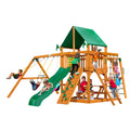 Set Monkey Swing Vinyl and Navigator Climbing Wooden Bars, with Canopy, Rock Wall Green Playsets Gorilla