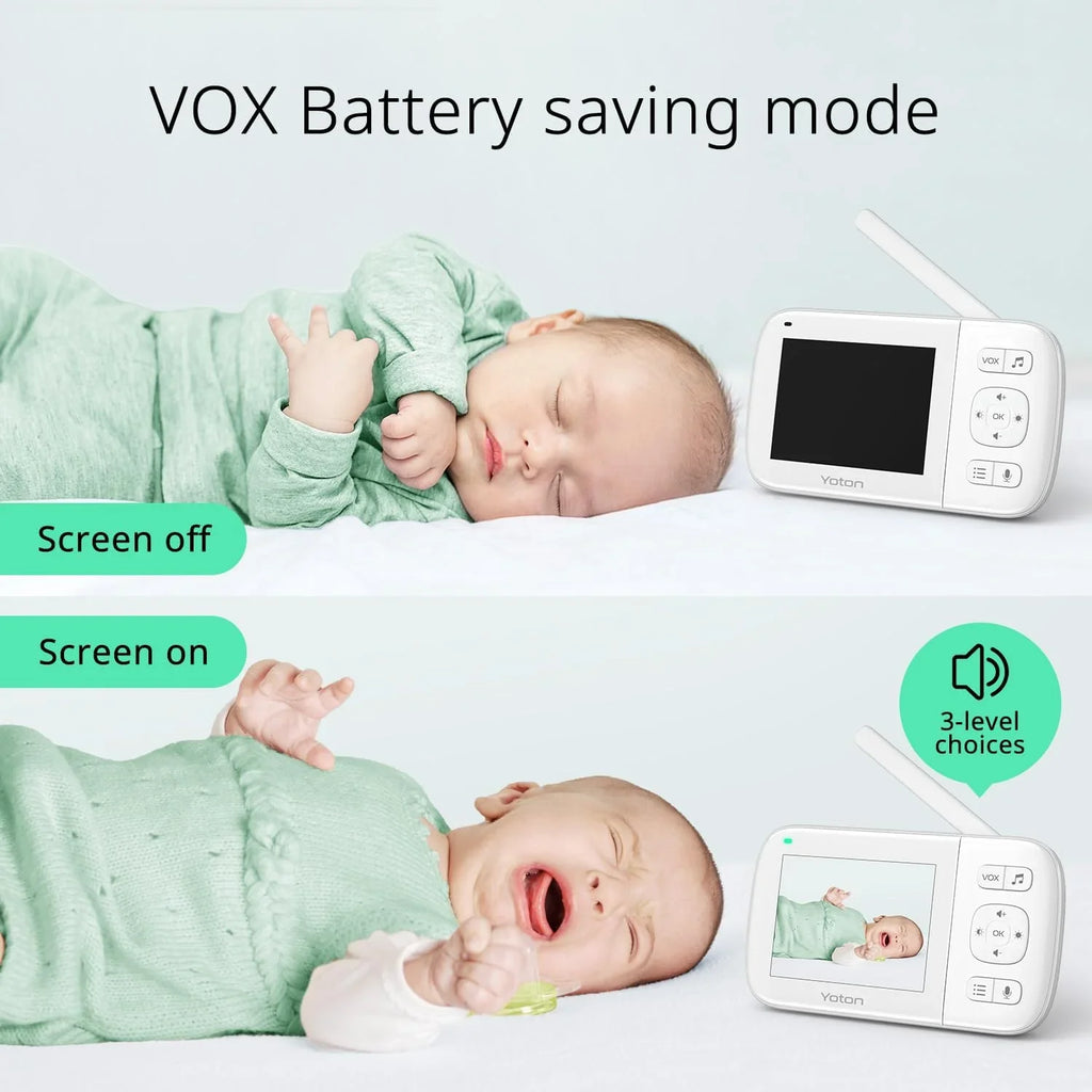 LCD Transmission, Digital VOX Sensor, Wireless Monitor Mode, Home Security, Baby Two 8 Lullabies, Screen Night Way 3.5-inch Yoton Temperature Talk with Camera, 2.4GHz Vision,