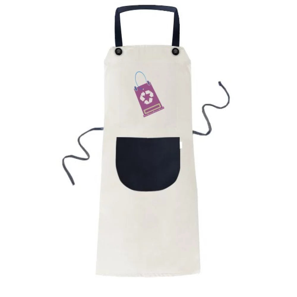 Bag Apron Greening BBQ Linen Pinafore Cotton Virescence Bib Pocket Kitchen Afforest Adjustable