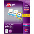 Flexible (05395) 2-1/3" Tags, Name White, Printable 3-3/8", 400 special edition Removable Name Matte Badges Avery x