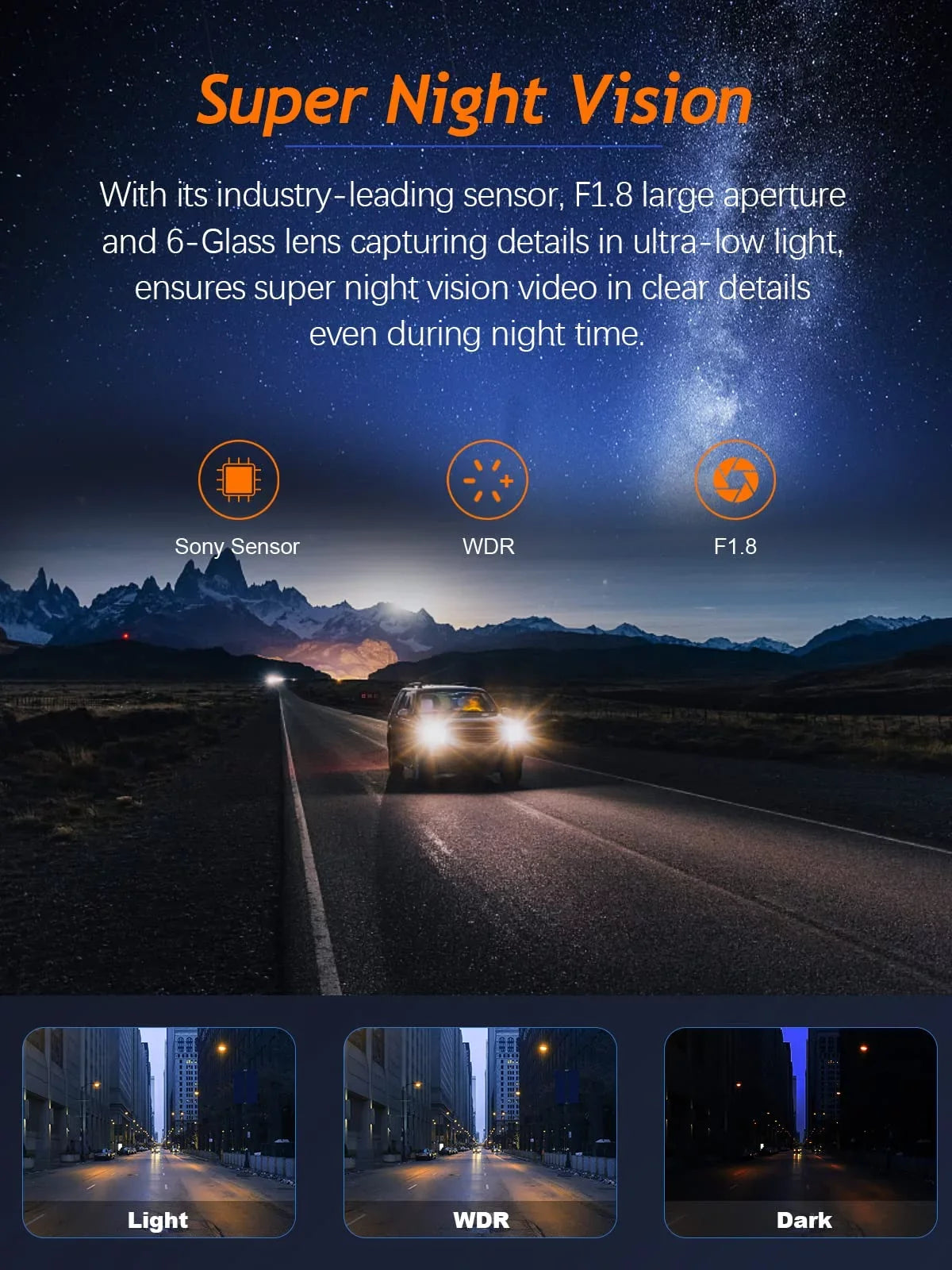 free vision front 4 night camera dash New installation lens rear HD wholesale inch recorder driving dual and