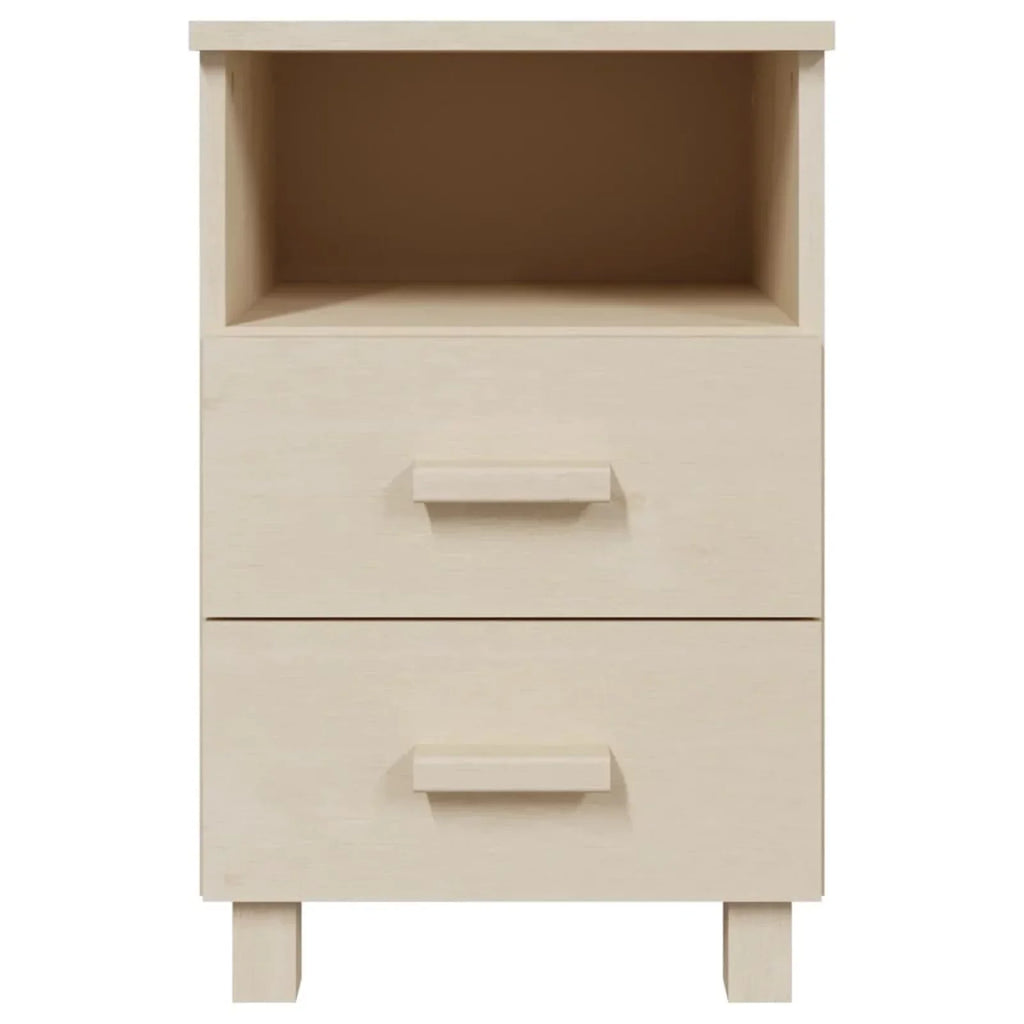 HAMAR Htovila Honey Wood 15.7"x13.8"x24.4" Brown Solid Cabinet Pine Bedside