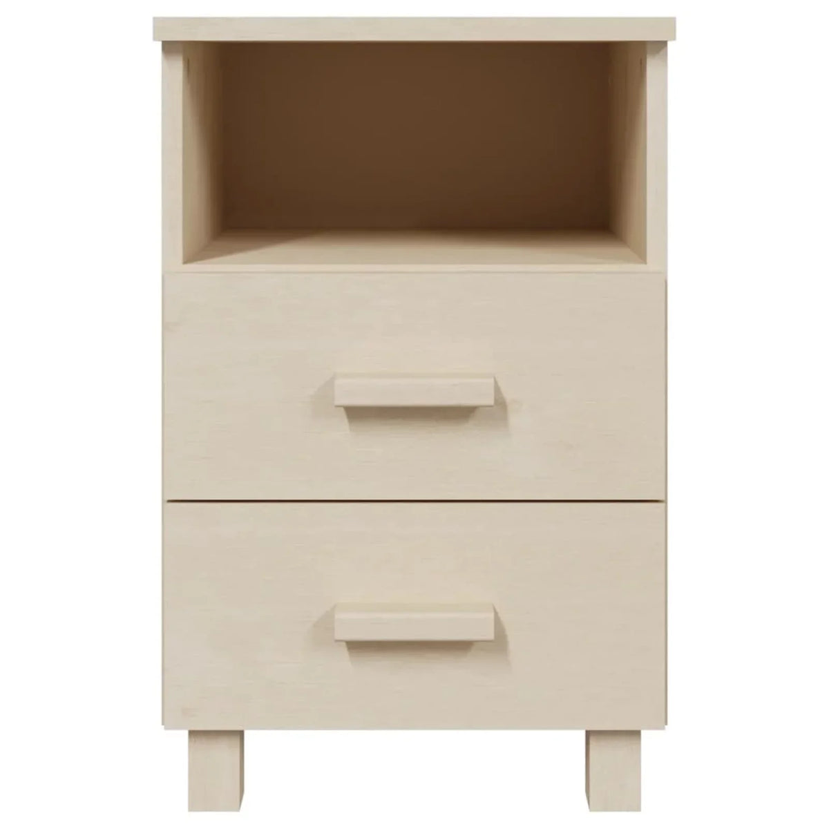 HAMAR Htovila Honey Wood 15.7"x13.8"x24.4" Brown Solid Cabinet Pine Bedside