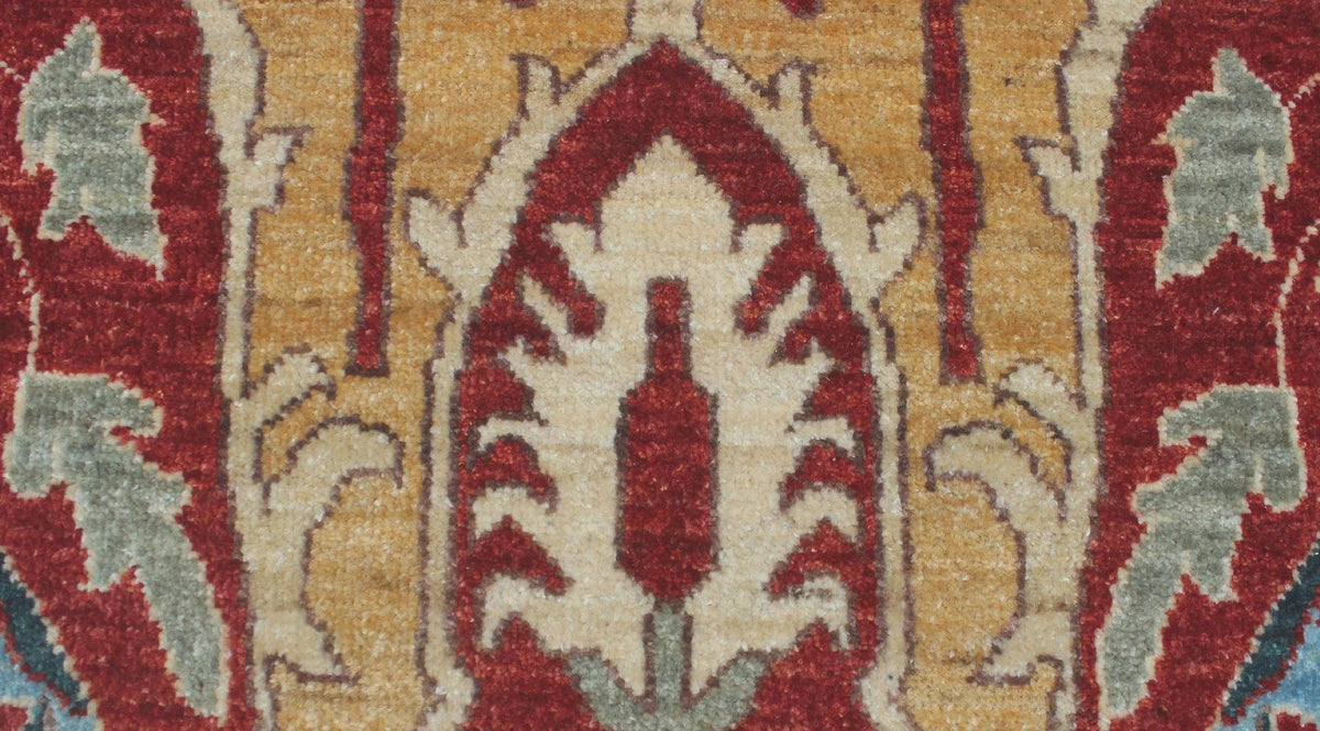 Rust/Blue Aria 9'10" 13'7" Ramez Rug, x