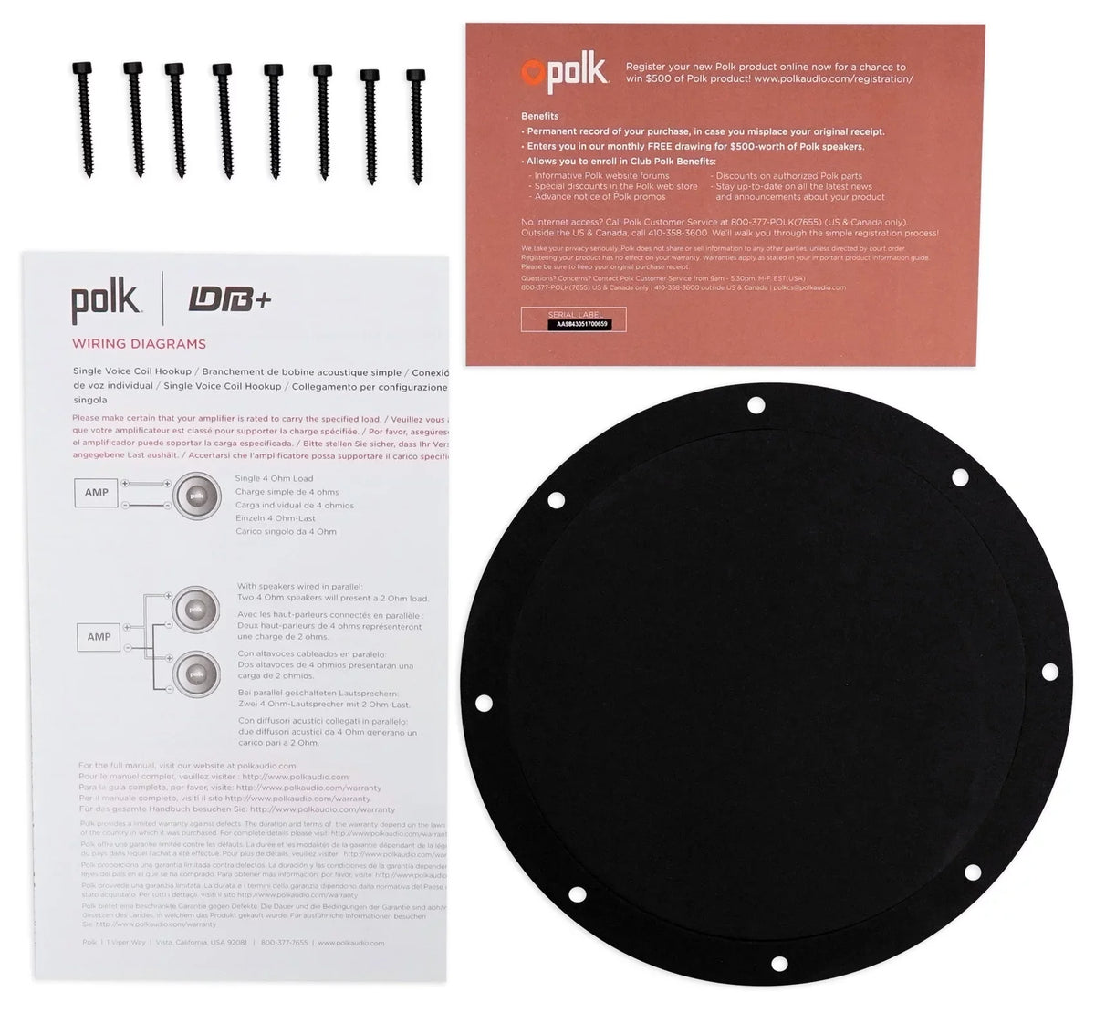 (2) Audio Subwoofer Watt classic Audio 1500 Polk DB842DVC 8” 4-Ohm Sub+Rockmat Car Dual