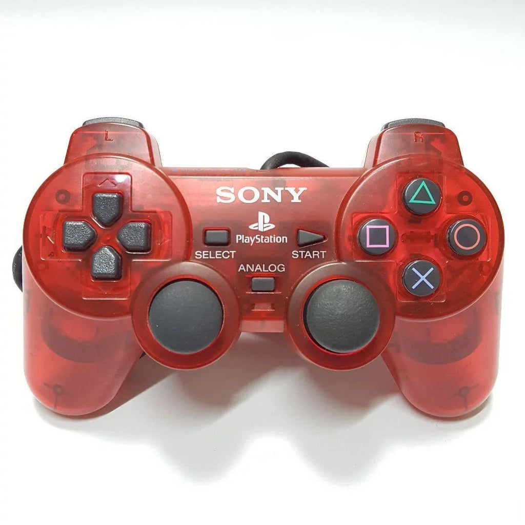 Controller Used OEM trendy Red Clear PlayStation 2