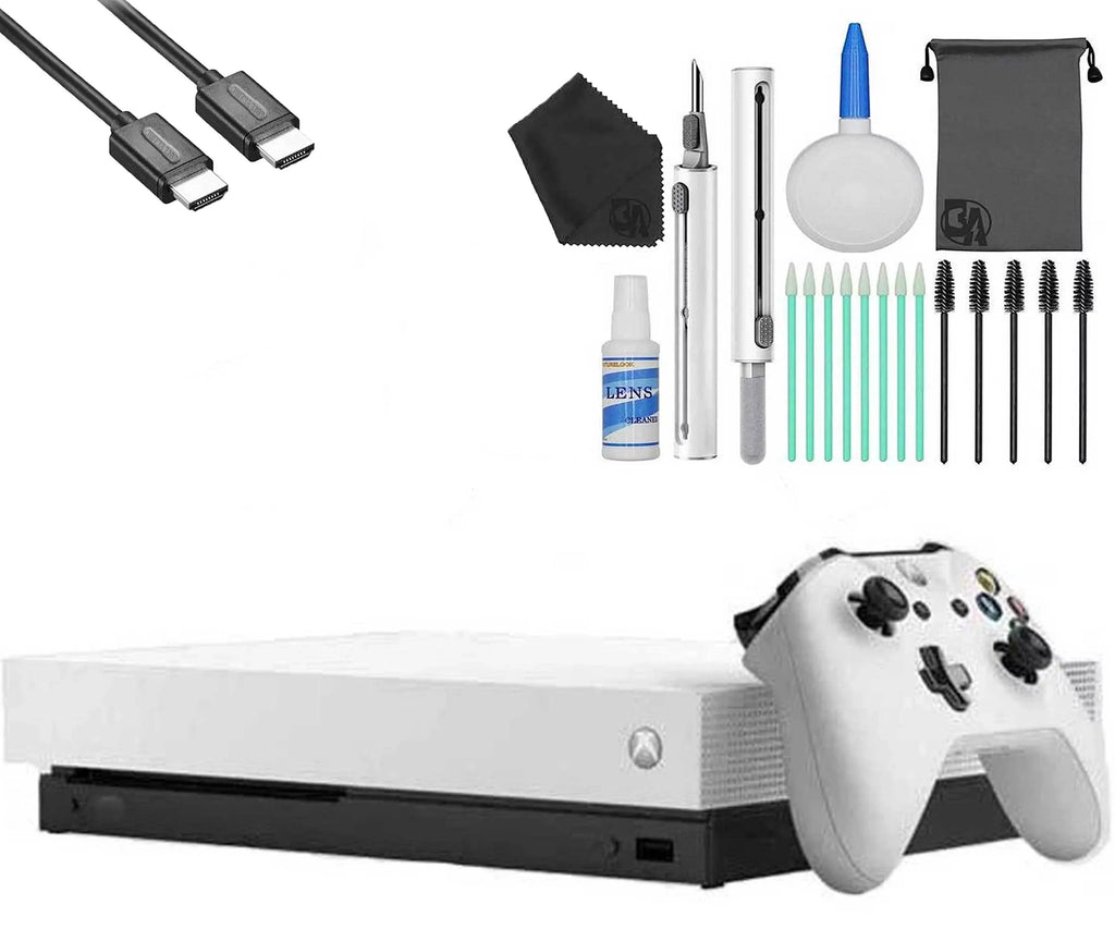 X HDMI Kit Cleaning Xbox with Microsoft Console Gaming White One 1TB