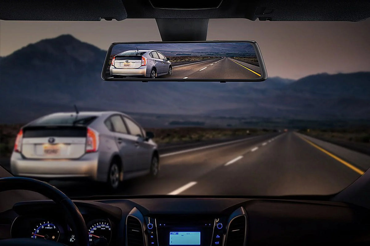 Front & - Cam Dual Camera, 12" Dash 2.5K Control H612X Voice Vantop Vision Mirror Mirror Dash IPS Monitor, Rear w/Night Cars Screen, Black View Parking Touch Camera