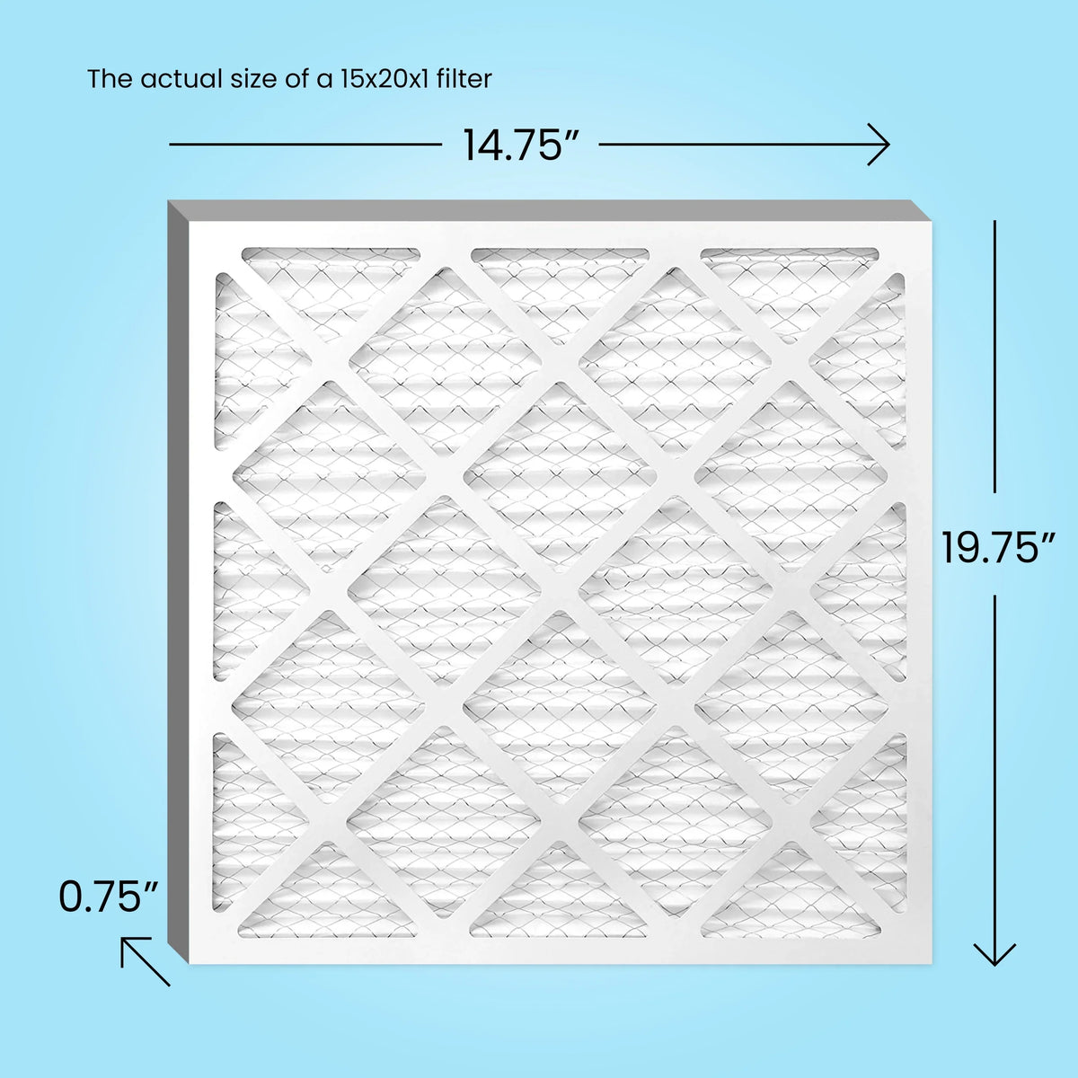 Air MERV Filter, Mint Filter, 15x20x1 Furnace Air AC 6-Pack 13, MPR 1500, Air,