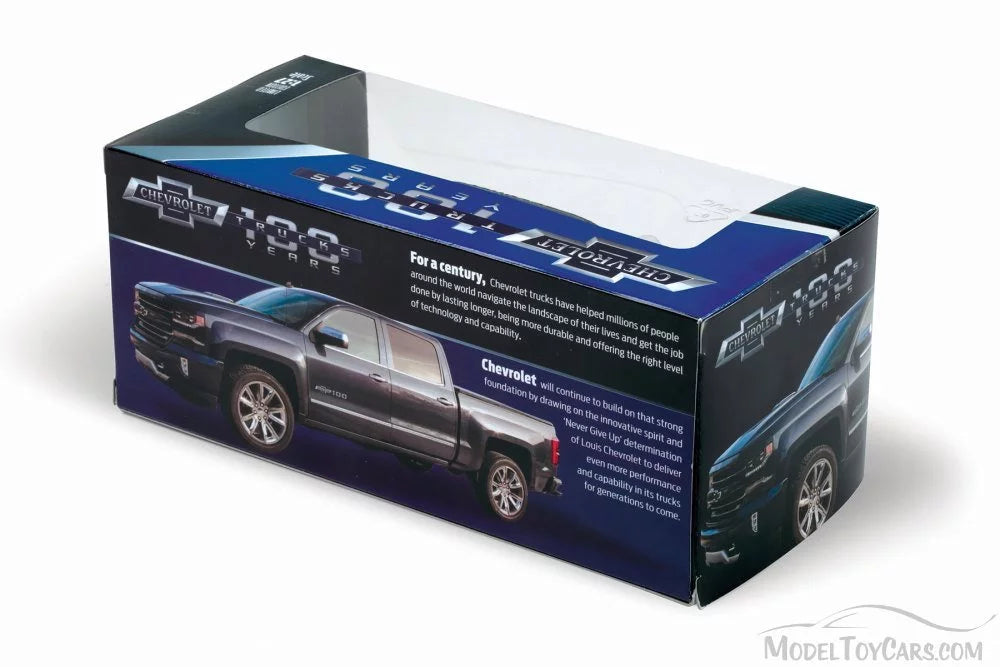 Scale (Centennial Car Max Chevy new 79353BU Motor Pick-Up Diecast Model - Truck Steel Edition), Blue 1/27 Silverado Toy - 2018