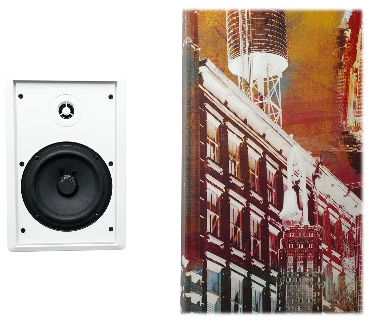 Speakers 4 Amp+4 Pendant+6 Wall White White Slim Restaurant/Bar/Cafe classic JBL 6-Zone