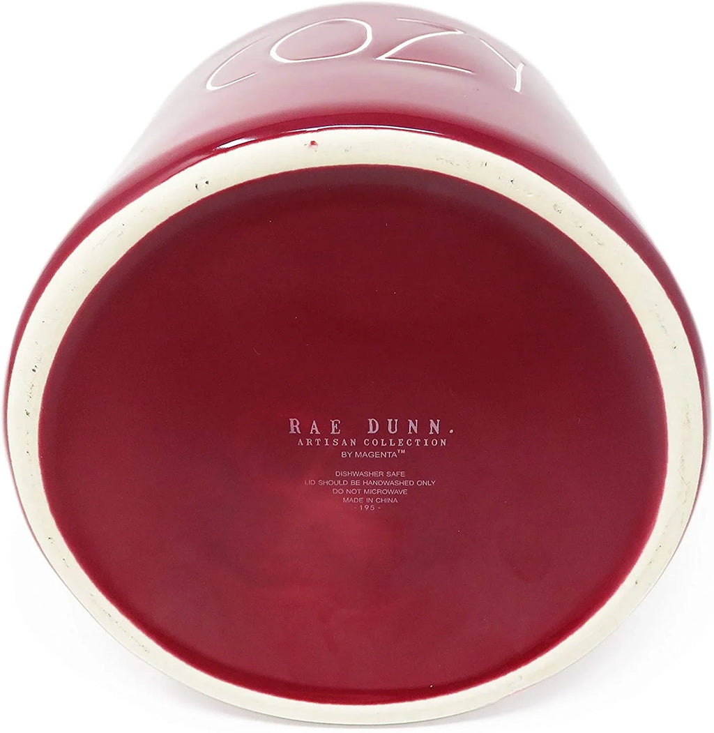 Size LL Rae Magenta Large Canister By COZY Ceramic Dunn Inch 8 Burgundy