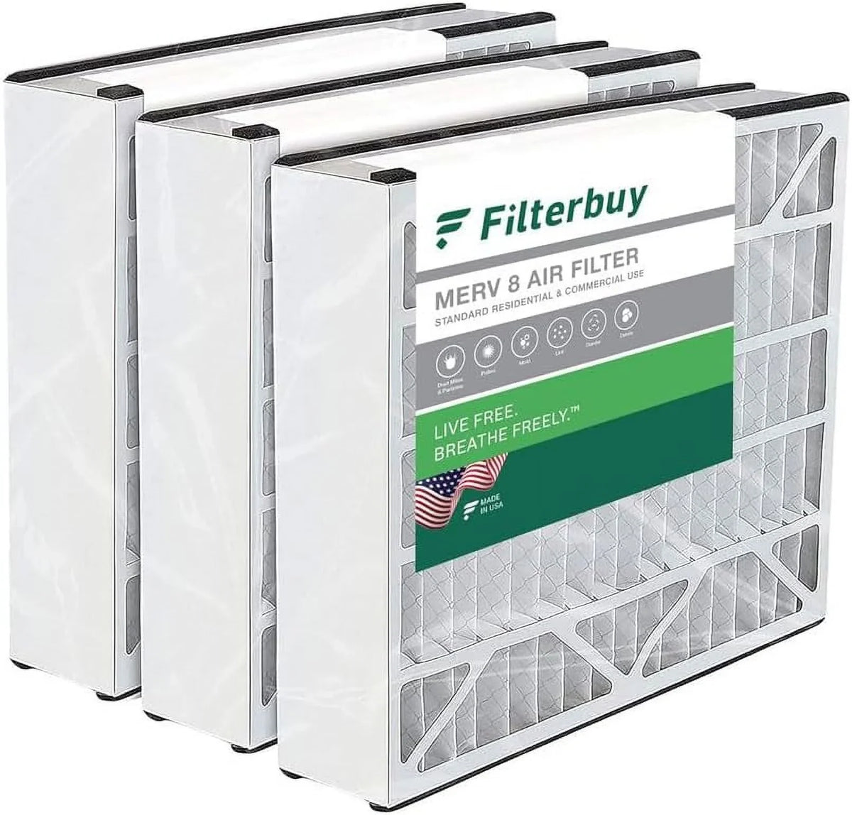 Trion 16x25x5 (3-Pack) Filters for Air MERV AC Furnace Pleated 255649-105 8 HVAC Filterbuy Bear Air