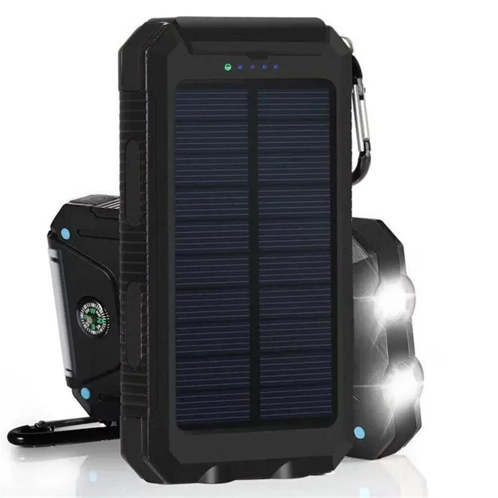 US Battery Charger 2023 Solar External Bank 9000000mAh Waterproof Power Portable