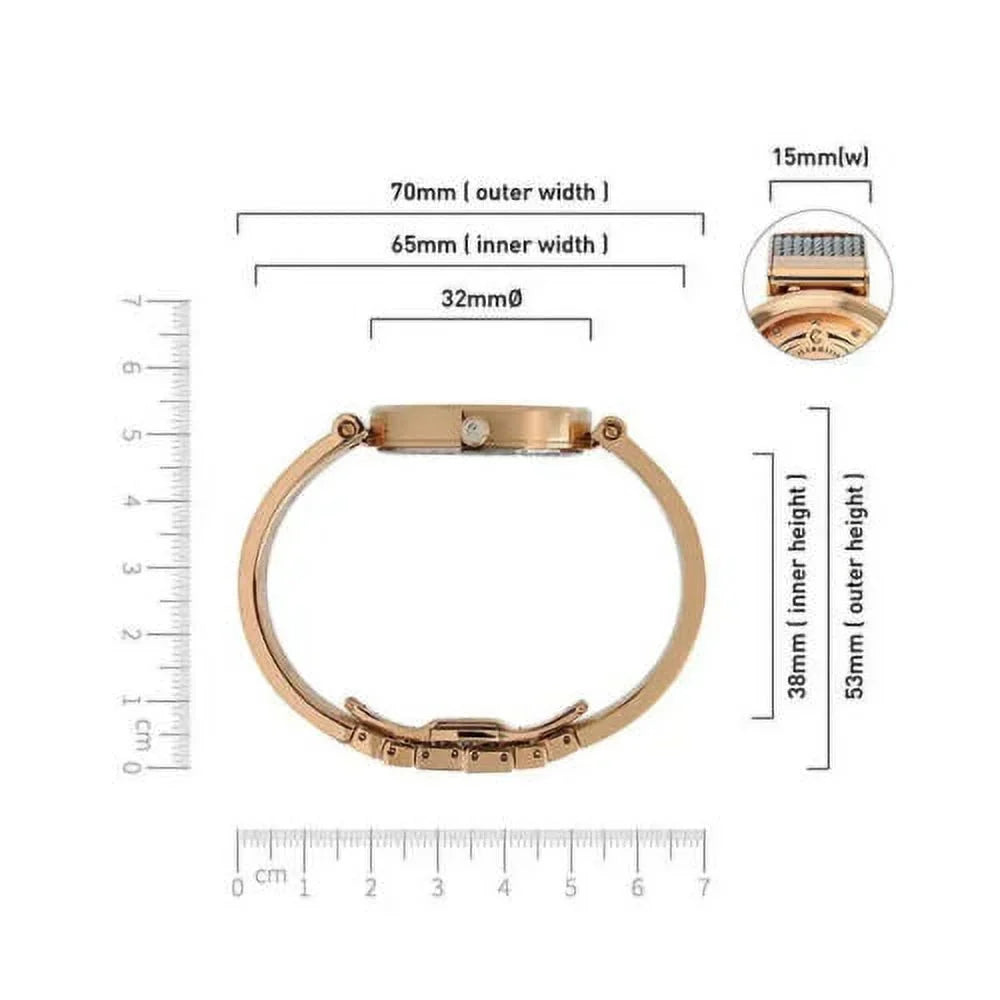Ladies Black Gold classic Forever Dial Rose Watch Tiger CHARRIOL &
