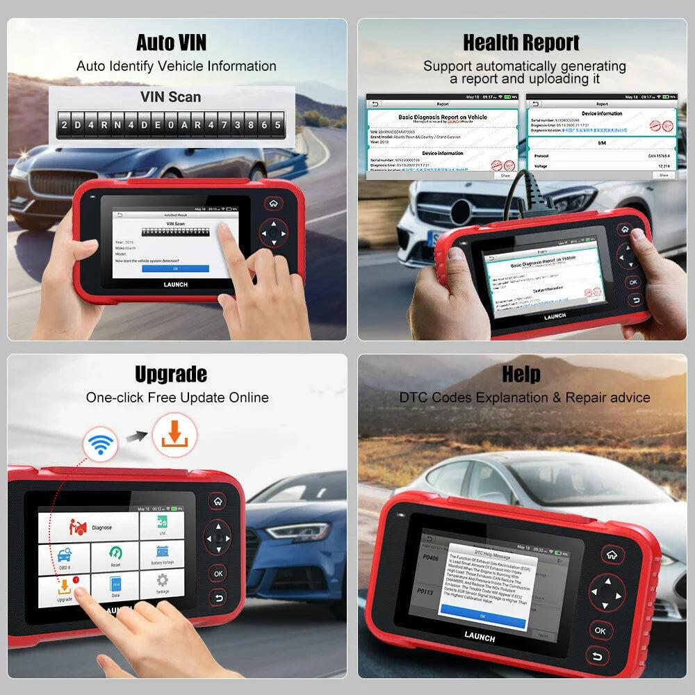 Diagnostic Engine LAUNCH Reader CRP123i ABS Transmission Code SRS OBD2 TOOLS Scanner