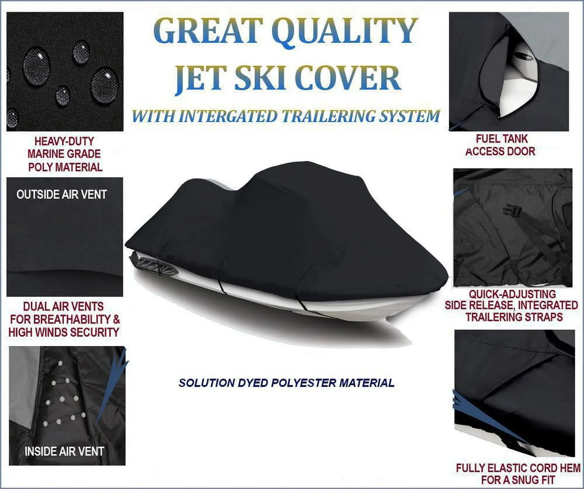 Compatible JetSki 600 COVER 2018 Cover 2020 SKI STX-15F DENIER high quality 2019 BLACK JET for Kawasaki