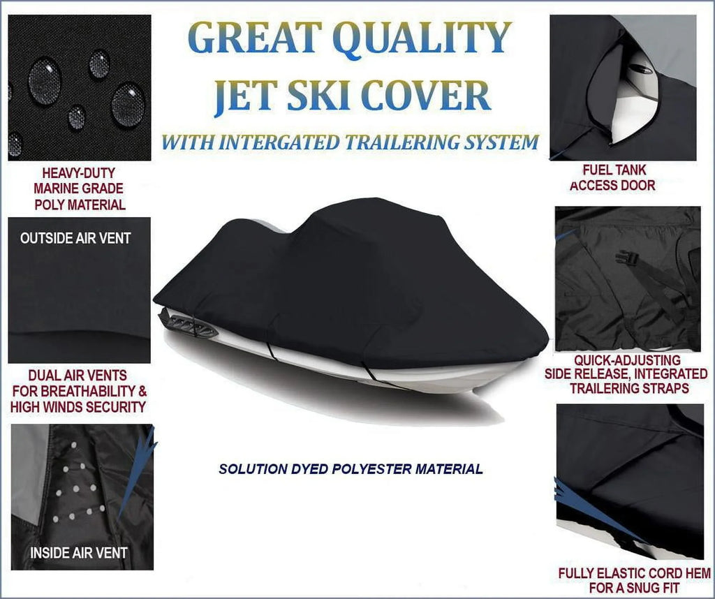 JET PWC 750 BLACK 1995 SKI for / JT750 Kawasaki Cover 1998 1996 Compatible STS 1997 STS 600D