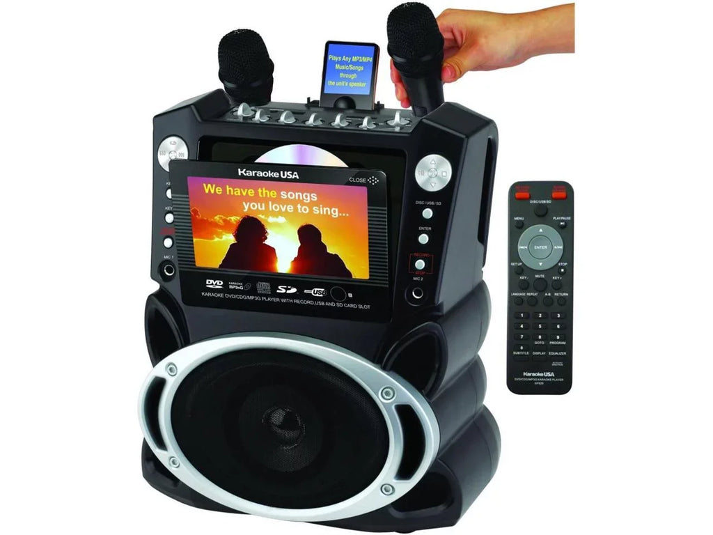 with trendy MP3+G Emerson Portable System 7" /CD+G/ Karaoke DVD LCD