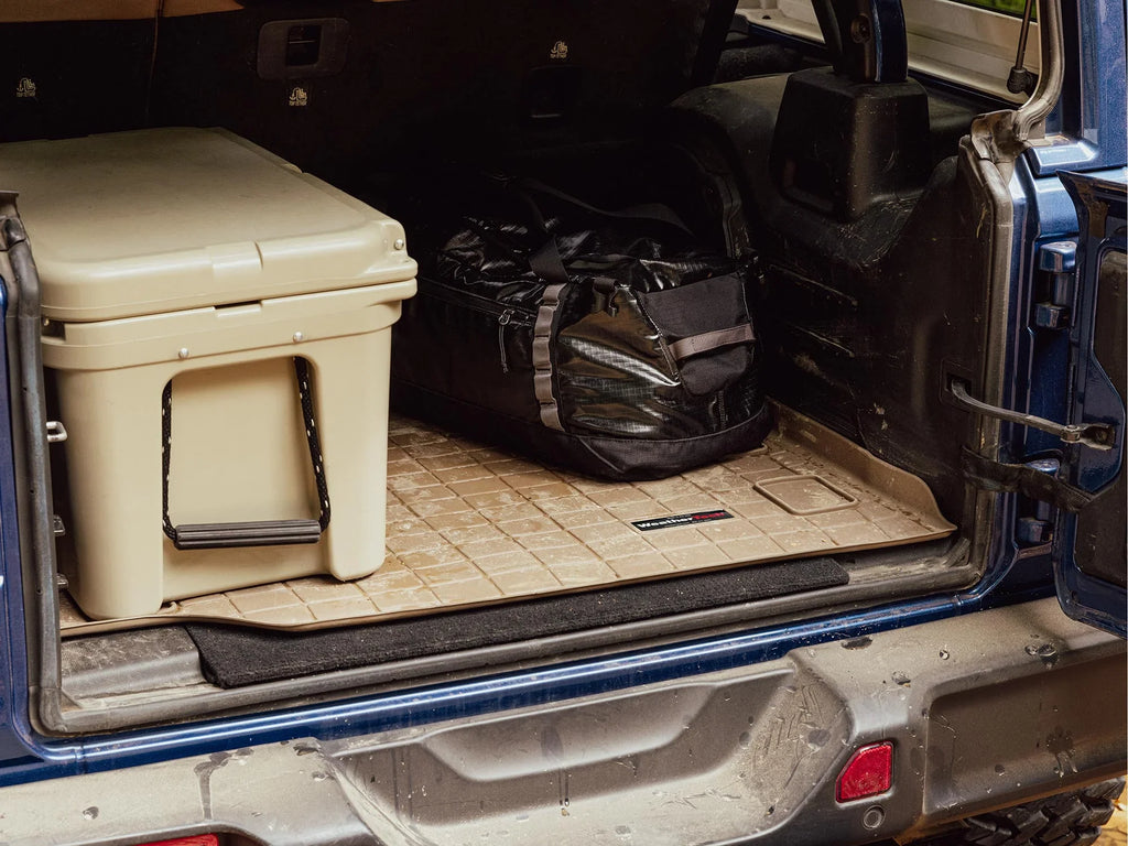 with Toyota Trunk classic Highlander compatible With with Protector 3rd WeatherTech Protector, Behind Cargo Bumper Liner 2008-2010 Seating Tan Row Bumper -