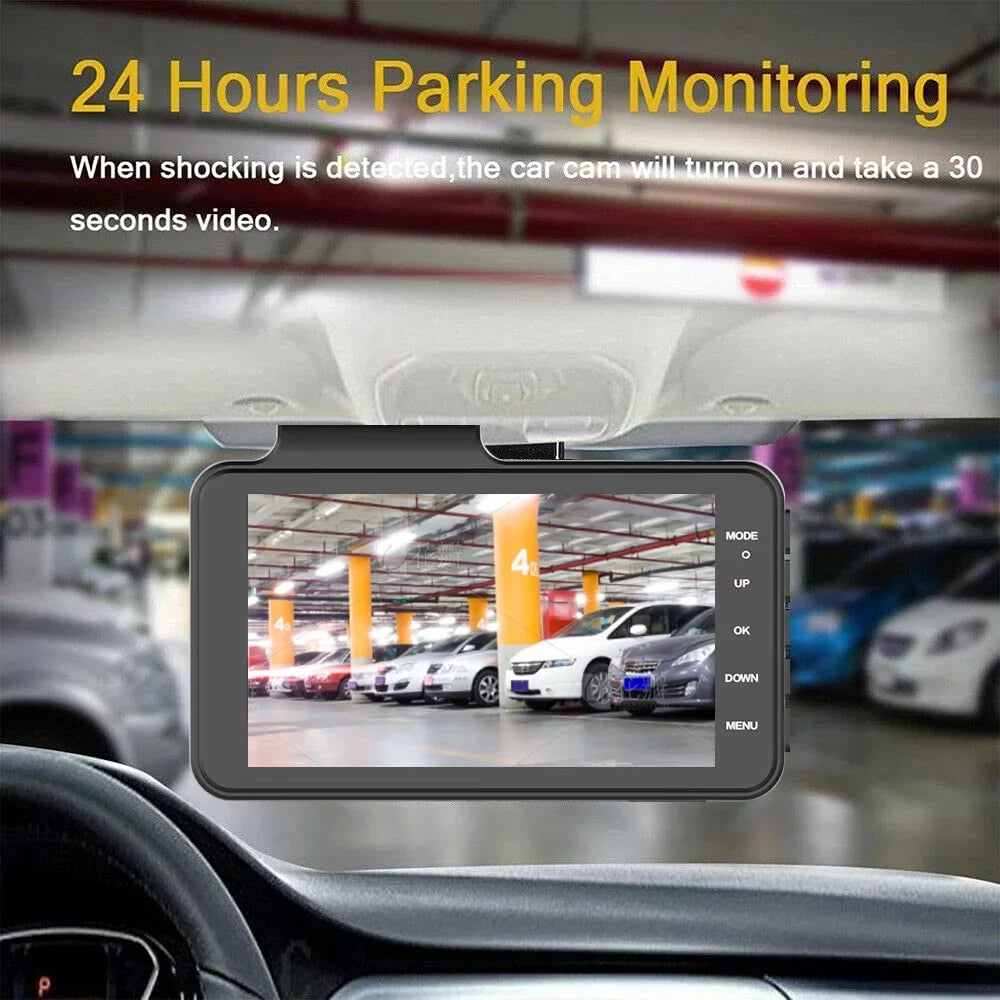 free vision front 4 night camera dash New installation lens rear HD wholesale inch recorder driving dual and