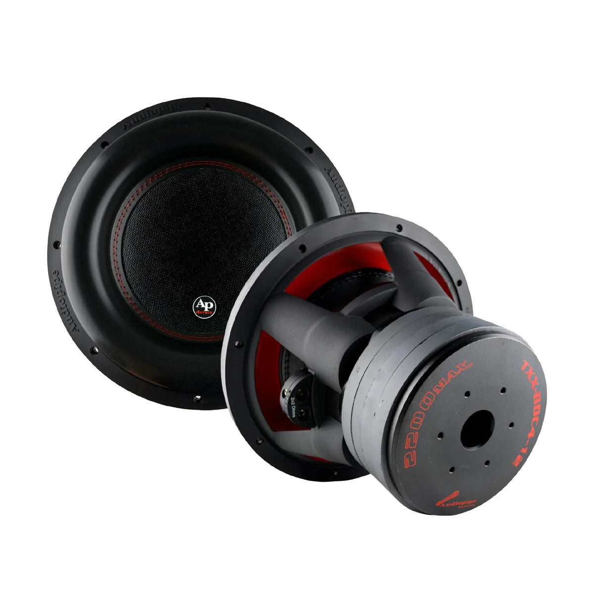 2,200 Dual 2 Ohm AudioPipe Subwoofer System 12 Car new Watt TXX-BDC4-12D2 Inch Audio