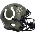 Service Manning Authentic Indianapolis Helmet Rid 2022 classic Speed Colts Salute to Peyton Autographed