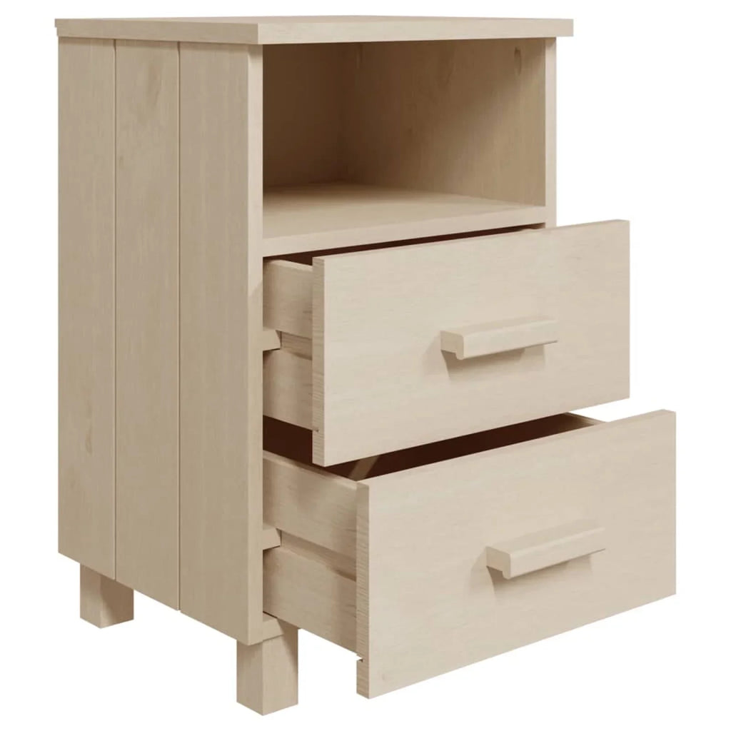 HAMAR Htovila Honey Wood 15.7"x13.8"x24.4" Brown Solid Cabinet Pine Bedside