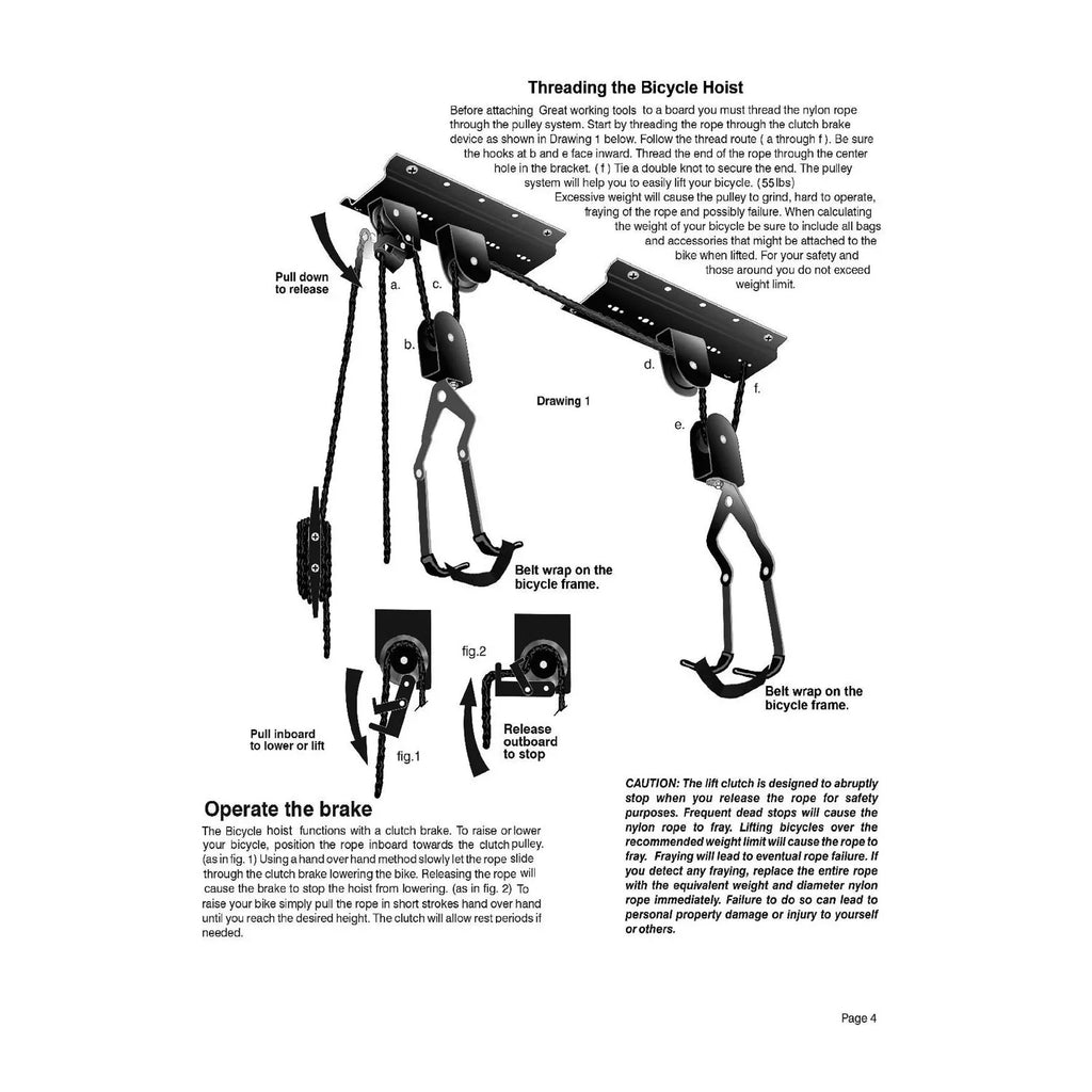 Limit, Bike for high quality Bike Bike GREAT Hangers Storage 2 55 Lbs Garage Pulley TOOLS Of Garage Set Storage, System for Hoist Mount Ceiling WORKING