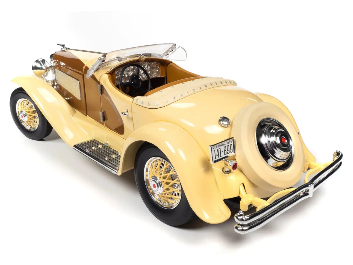 SSJ classic Duesenberg World Diecast Speedster and 1935 Car Brown 1/18 by Auto Gold Yukon Model Chocolate