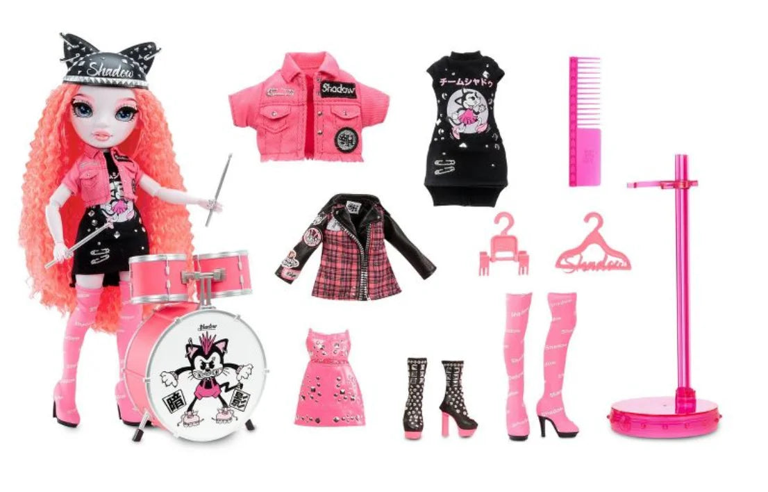Great for High Pink) Outfits Shadow-Mara Vision Fashion Pinkett Old Shadow & Neon Kids Gift 6-12 Rock classic Doll. (Neon Playset, Years Mix Designer 2 Collectors Rainbow Accessories Band & Match