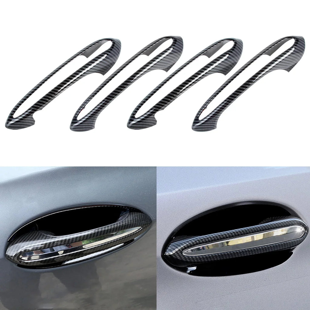 pieces) Tech Series Style, 1 Door 2018-up Set BMW Compatible trims, special edition Fiber (4 with Cover Handle 5 Carbon Exterior Surround Xotic G30