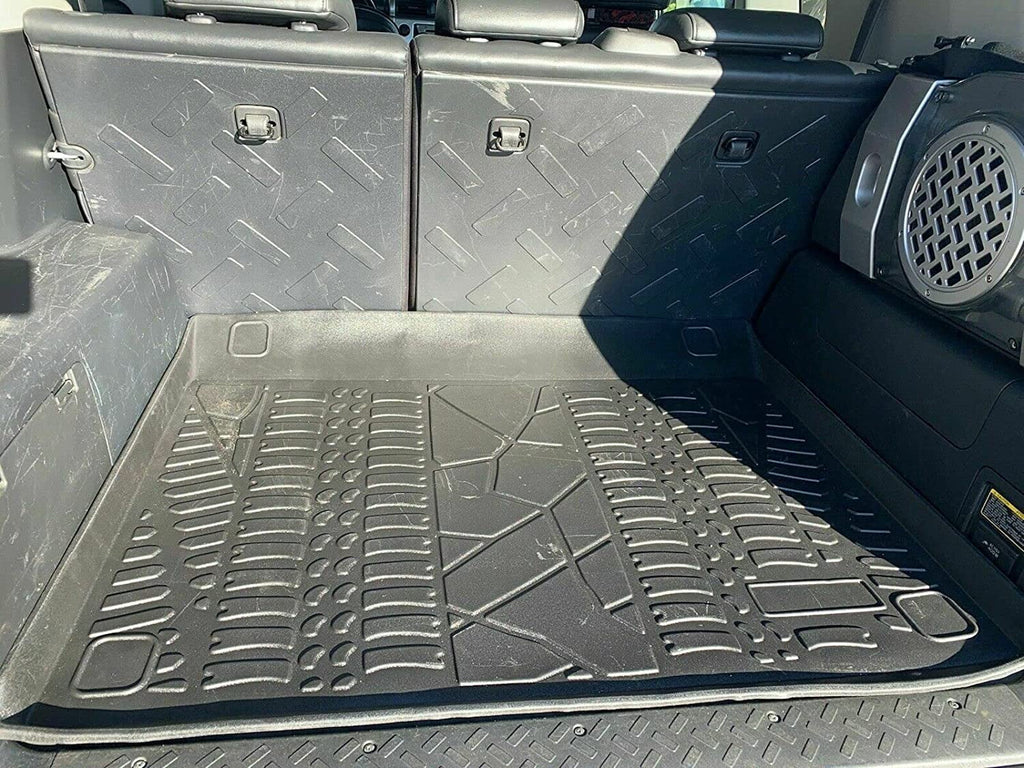 Trunk Toyota EA FJ – Rubber with Trunk Design Install Car – 2007-2014 Raised Mats Laser Cruiser – – Trunk Non-Slip for Weather-Resistant – Liner Easy Pre-Cut Cargo Mat EACCESSORIES Mat for to Lip Cars
