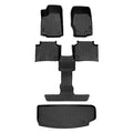 All Row Liner the SA0568-B0570-E0568 Set Fit 2021-2023 Black Cherokee & 3 Mat Liner Floor Custom 3rd L, Black Cargo Jeep Behind Row for Weather Grand