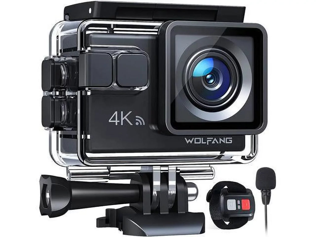 Wide Remote GA100 170° Action Dual Helmet EIS, high quality 20MP Camera Accessories Mount Control, and Underwater 30FPS, WiFi 4K Waterproof Microphone Batteries with Camera, 40M Camera 2x1050mAh Angle Kit