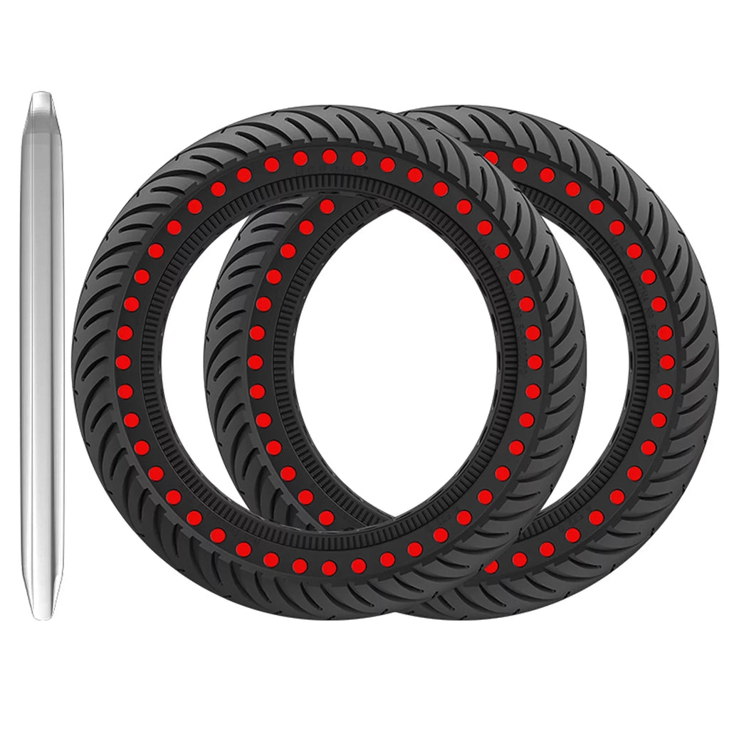 E Riding Inch Tomshoo for Puncture Mounting Tire M365 proof 8.5 2pcs with Set Solid Rubber Tyre Tool