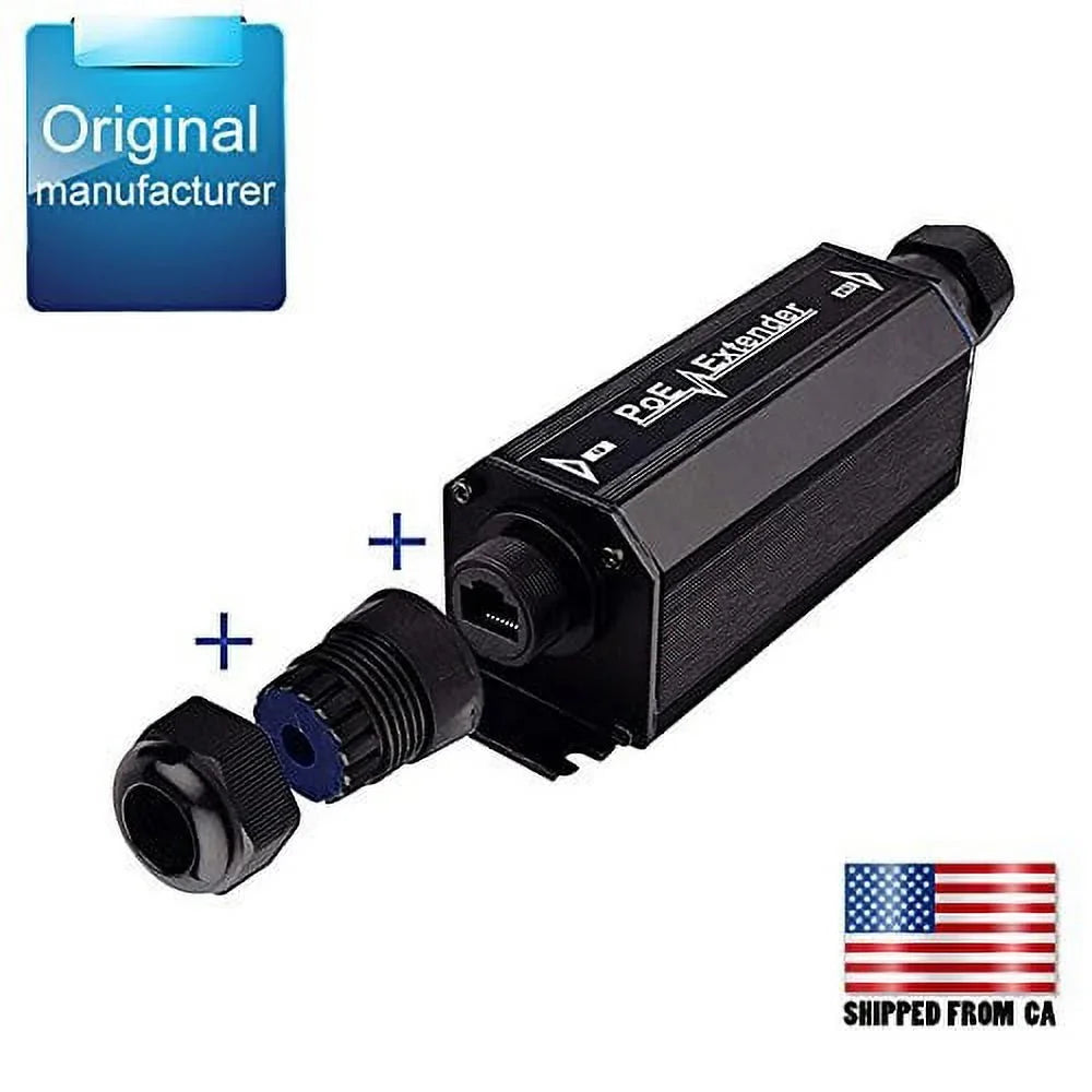 Broadband Extender Port Booster Compatible Signal PoE Waterproof Single Standard PoE Outdoor Extender, Repeater Speed 1 Ethernet Mbps High 100 Extender Port Bridge 802.3af/at, Gigabit