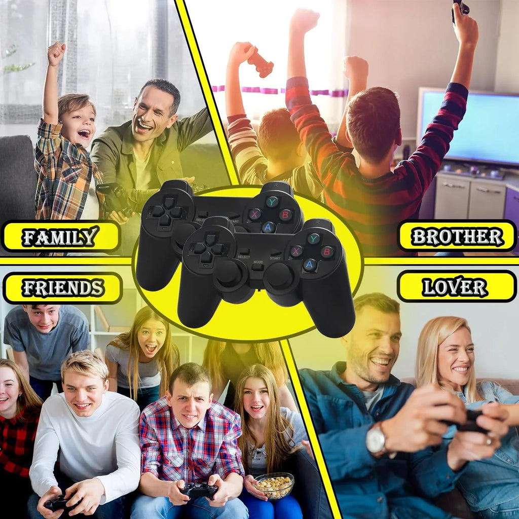 Wireless and Game for High 4K Classic Video trendy Emulators,Plug HD Controllers Wireless Definition Stick TV Games,9 Output in with 2.4G Game Retro Dual 10000+ Console,Built Play