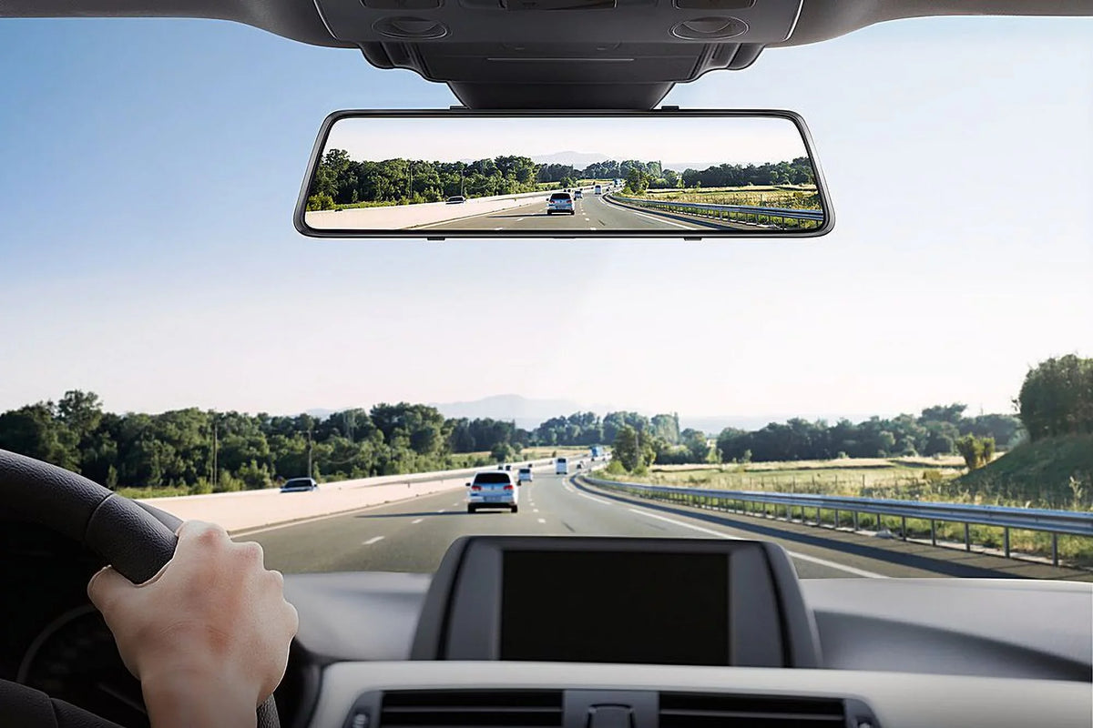 Front & - Cam Dual Camera, 12" Dash 2.5K Control H612X Voice Vantop Vision Mirror Mirror Dash IPS Monitor, Rear w/Night Cars Screen, Black View Parking Touch Camera