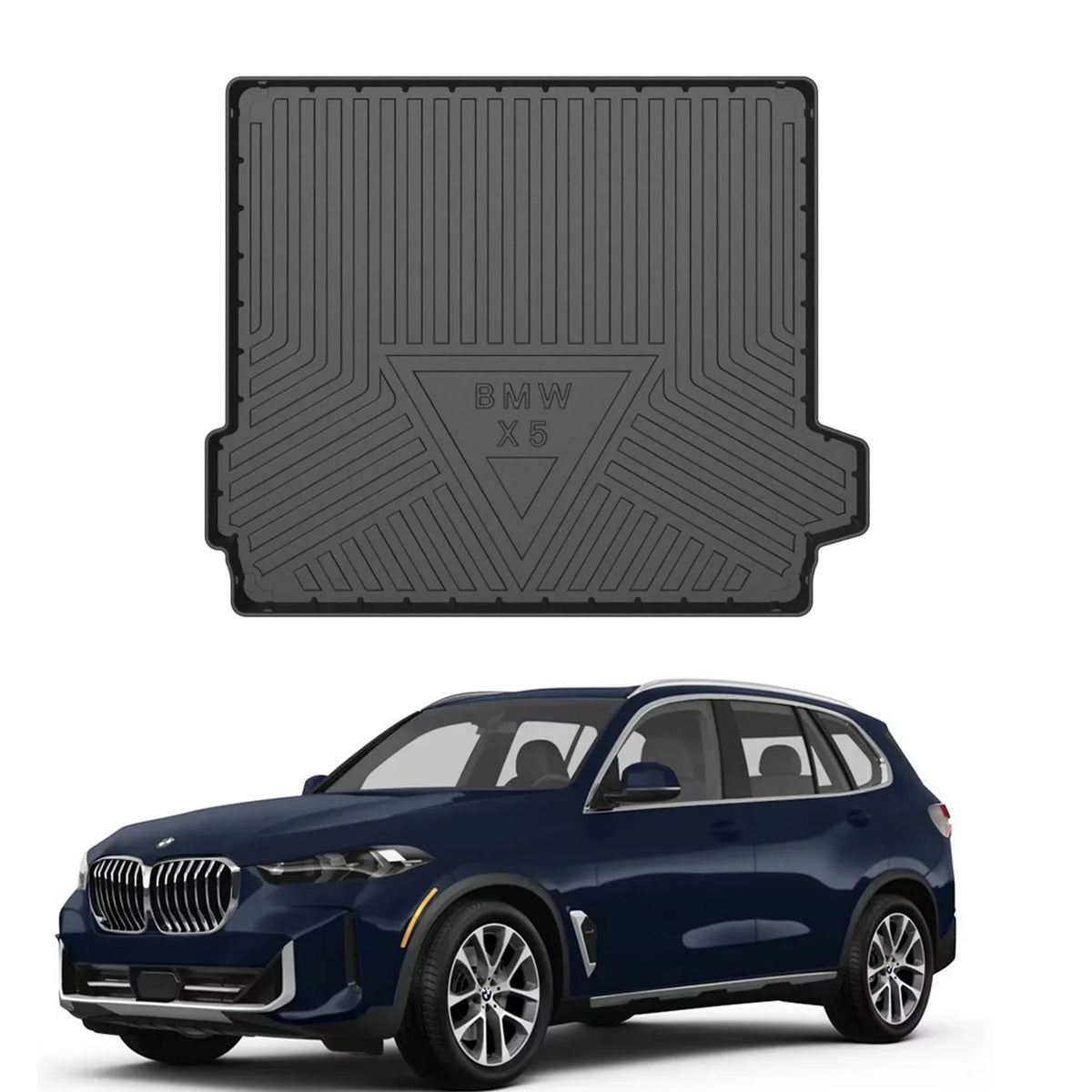 Mat Black Floor X5 2024 , 2019 Weather Accessory 2023 2021 BMW Rear 2020 All 2022 Cover Liner Cargo BMW X5 2019-2024 for fit Trunk Cargo Tray
