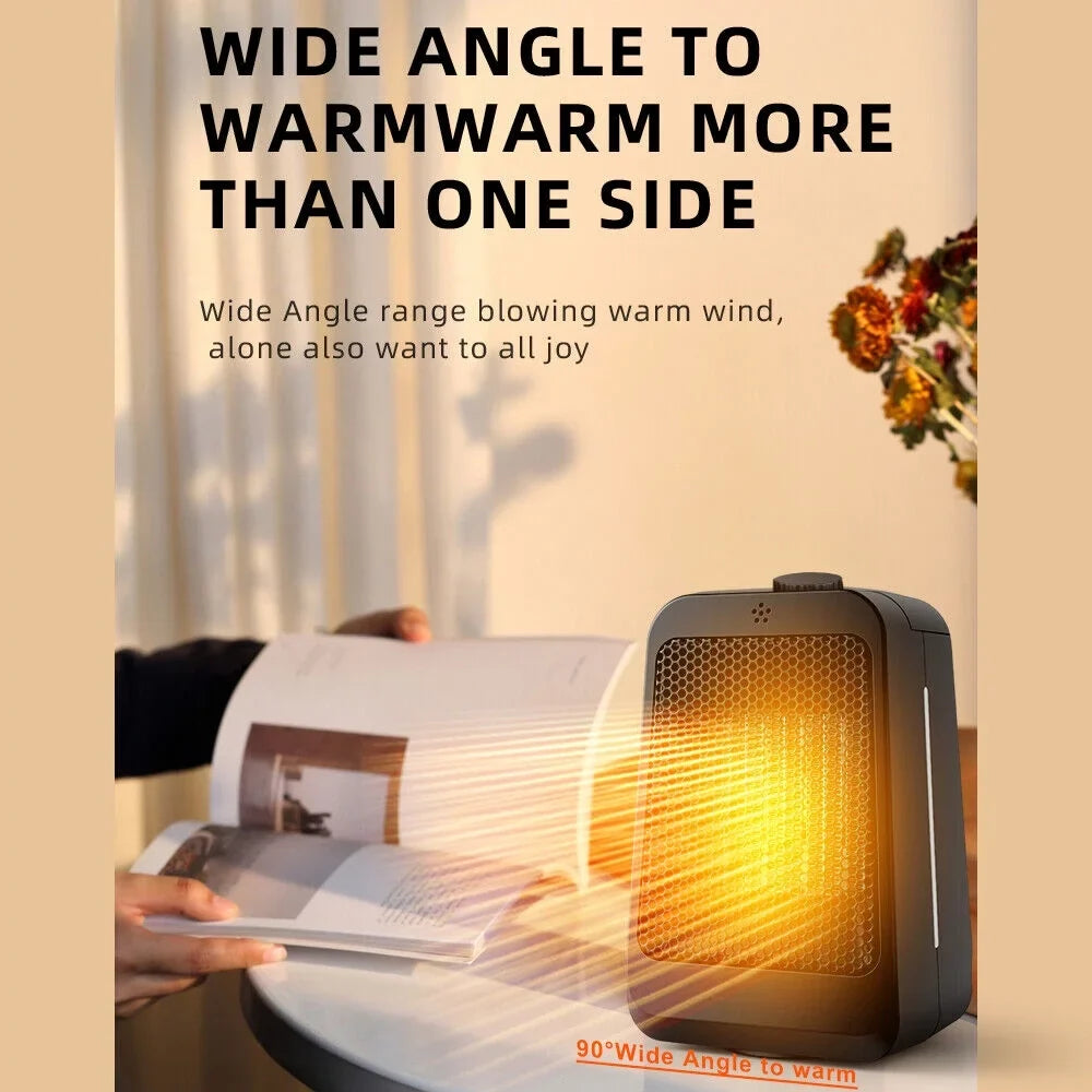 Heater Thermostat, Modes Portable Home Warm Anywhere Adjustable Office - JahyShow and - Heater Keep Space trendy - 3 Black