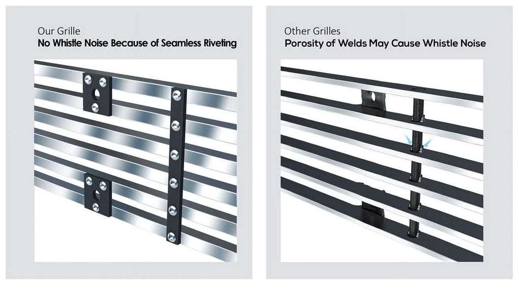 Compatible Grille Steel APS Upper 8x6 N19-S54258C 1992-1993 Chrome 88-93 Stainless Pickup C Premium & Blazer Suburban K Main with Chevy Billet