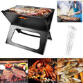 Outdoor Steel Portable with iMountek Grill 10Pcs Camping Garden BBQ Foldable Barbecue Grill Charcoal BBQ Travel