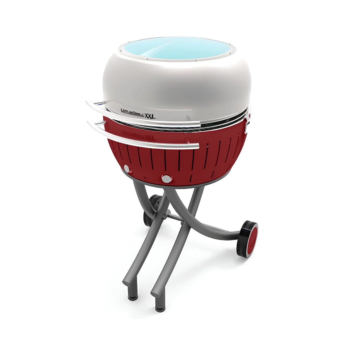 Glass Dining Cover with Lid high quality Stand Outdoor Red for - Smokeless LotusGrill Barbecue and