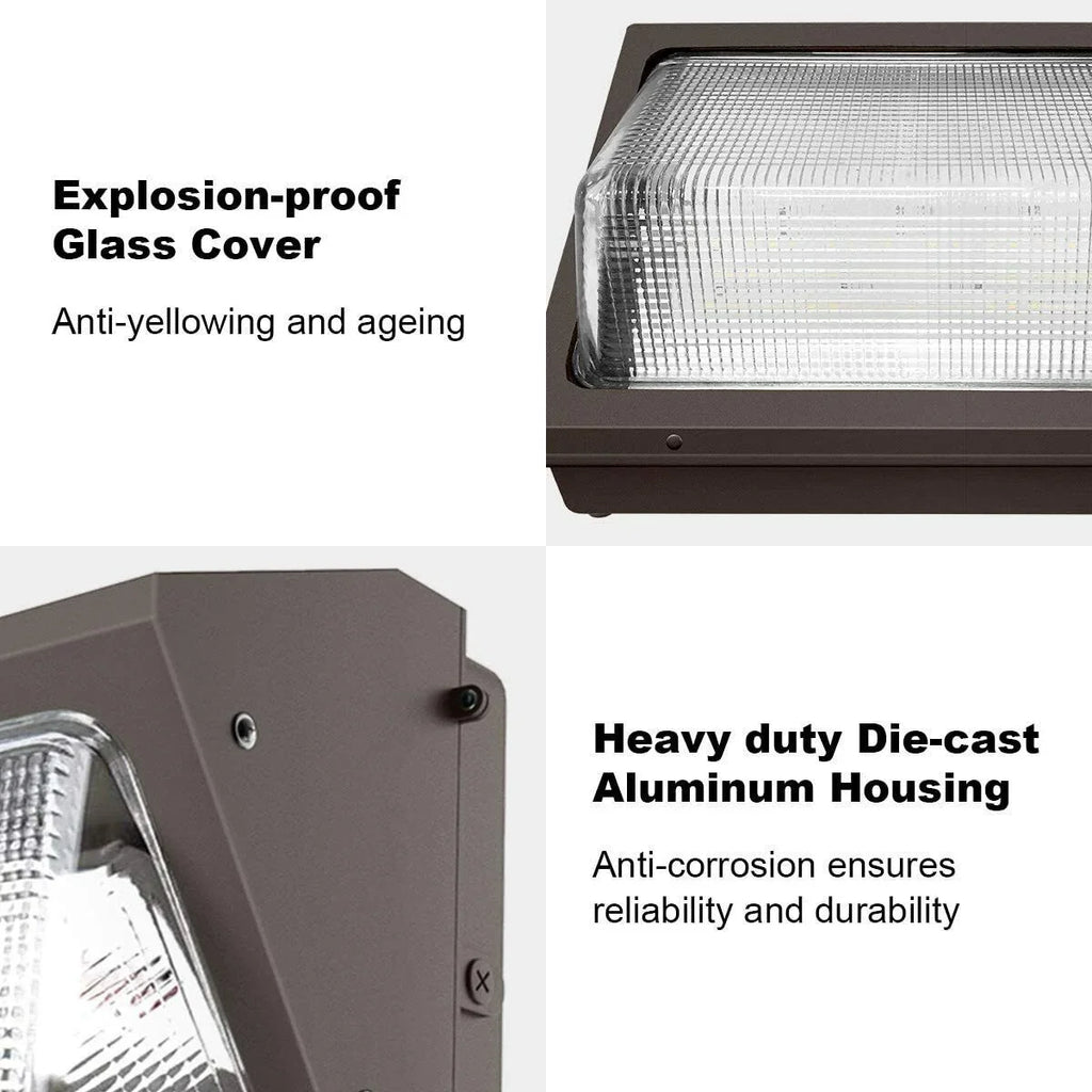 Pack trendy 100-277VAC, 5000K, Outdoor Weather UL/DLC LED Light, Resistant, Antec Wall 40W 5000 , IP65 Lumens,