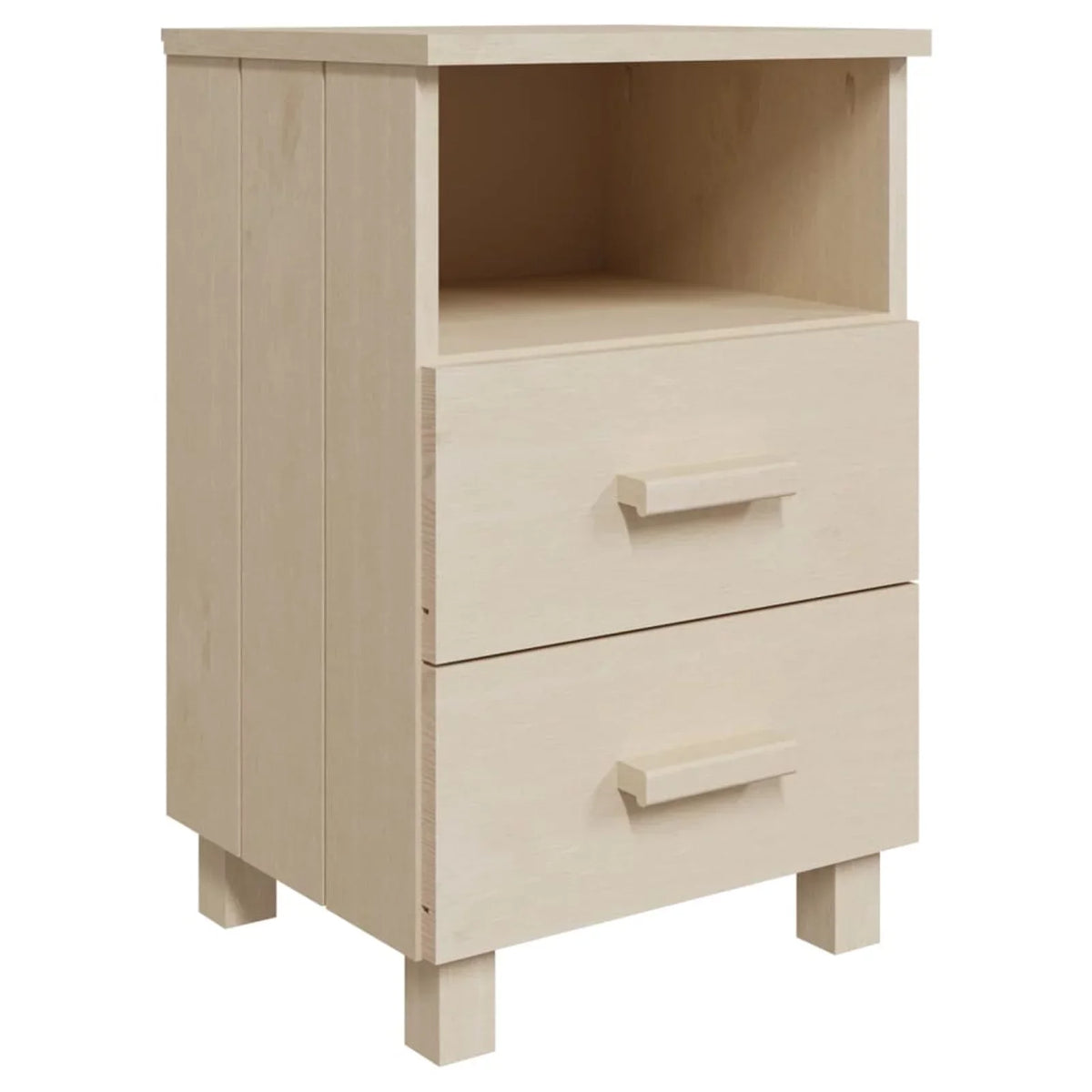 HAMAR Htovila Honey Wood 15.7"x13.8"x24.4" Brown Solid Cabinet Pine Bedside