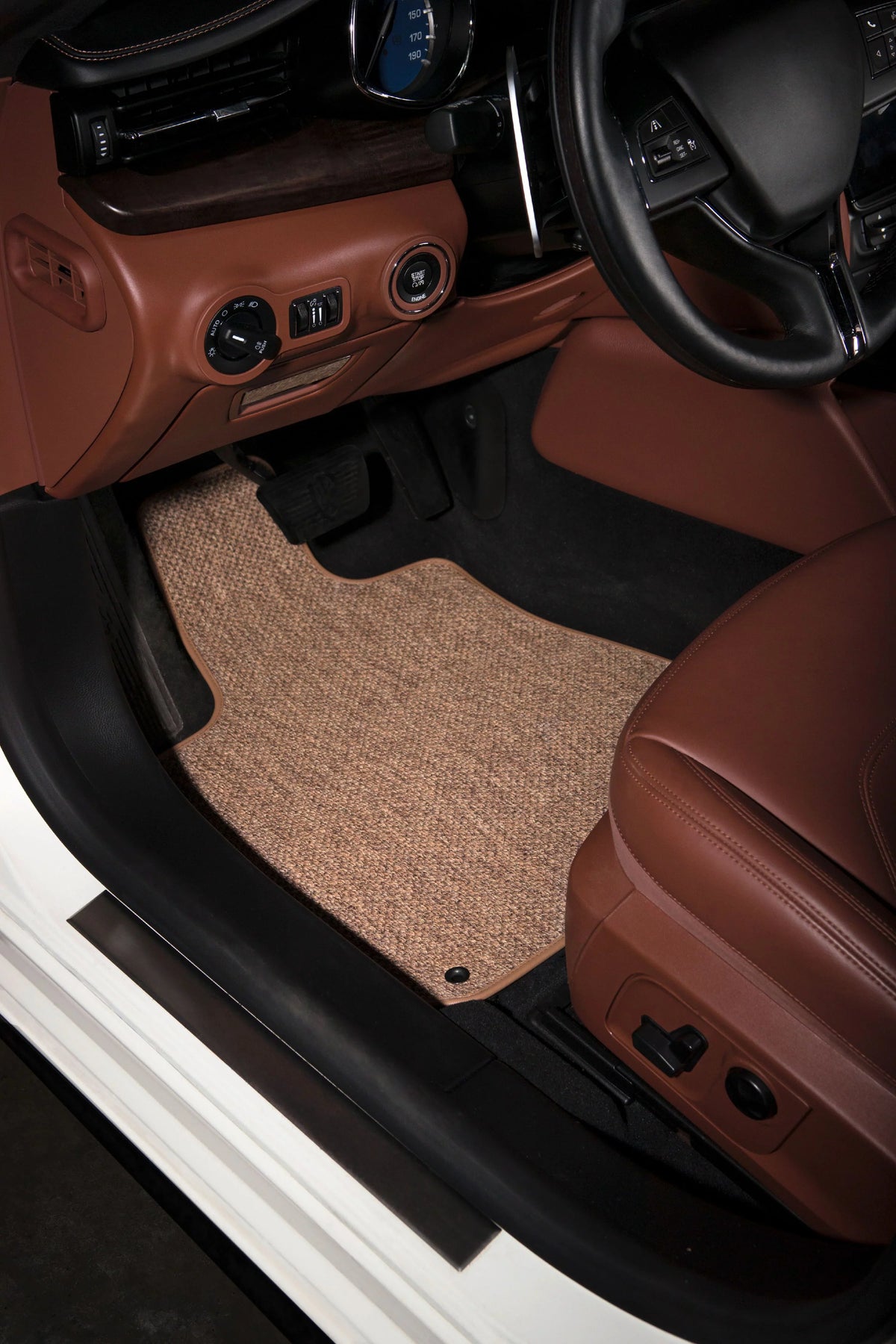 2016, 2018, 2017, Car All-Weather Cargo Explorer Ford Mat Mats, Beige Carpet Rear (w/ 2019 GGBAILEY Custom Fit Large Seat for Textile™ Down) 2015, -