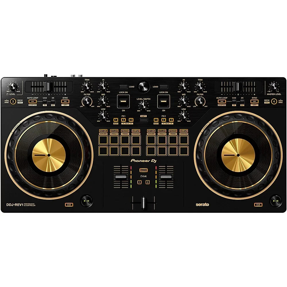 Performance Controller DJ Gold Limited-Edition Serato in Pioneer DJ DDJ-REV1-N