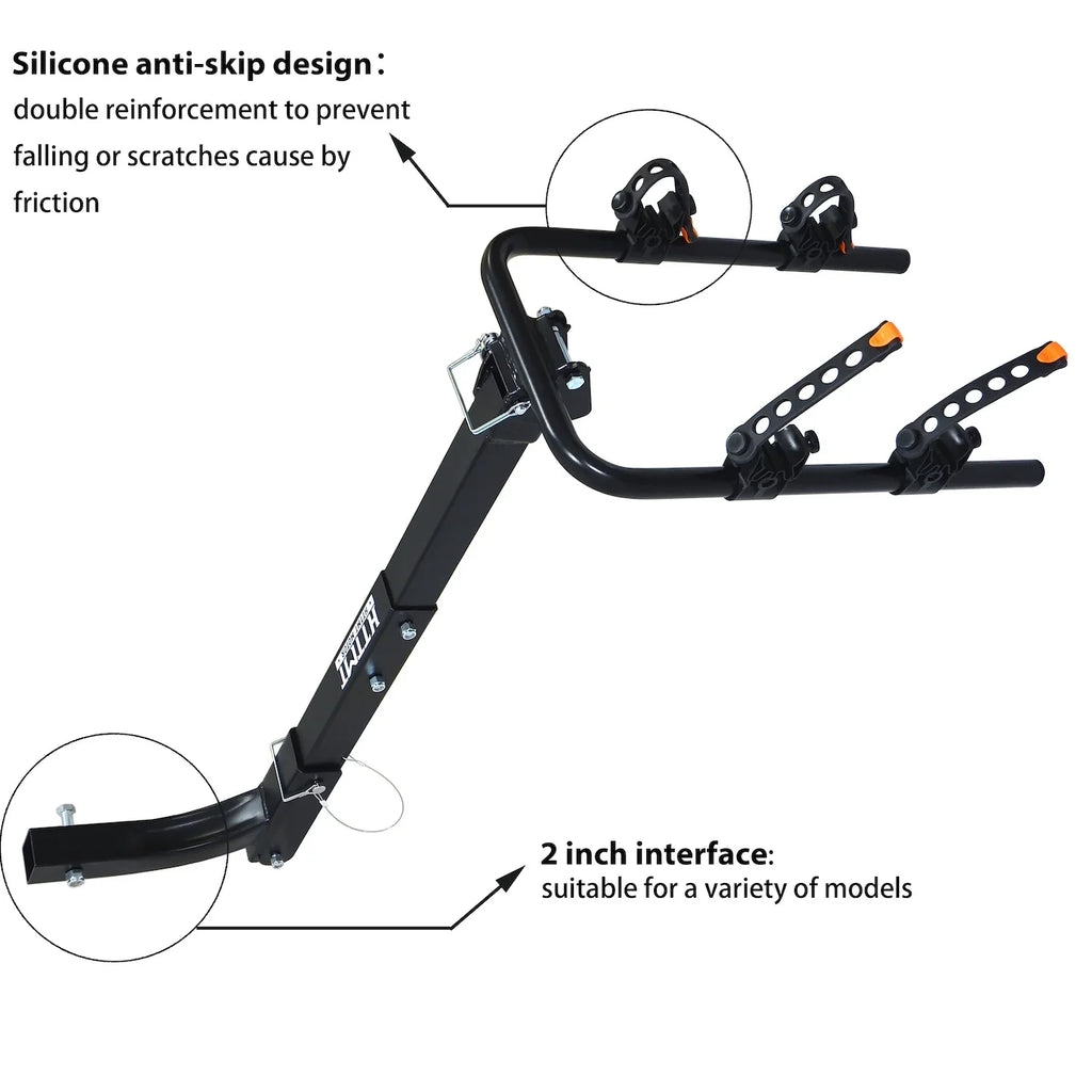 SUV For Car w/ 2" Transport Carrier 2 Receiver Bike Rack Hitch Mount Truck Bicycle